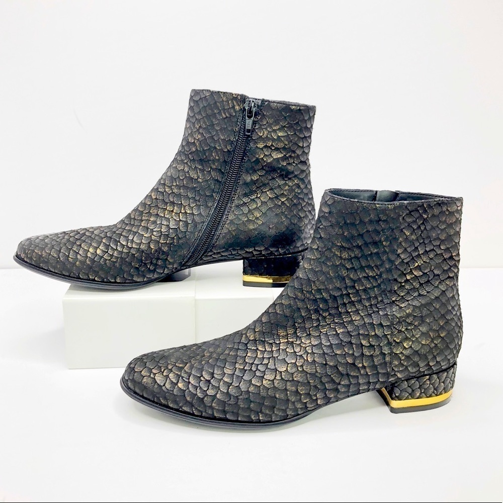 Vaneli snake suede ankle boots